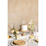 White Petal Birthday Candle "7"