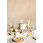 White Petal Birthday Candle "9"