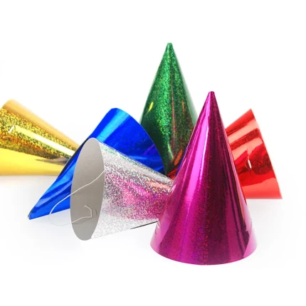 Glitter Birthday Party Hats (12 pcs.)