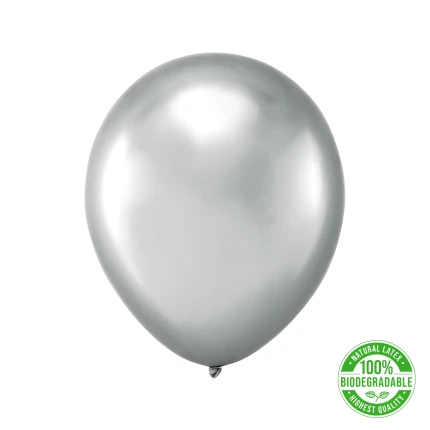 Eco Balloon, Chrome Silver (30 cm)