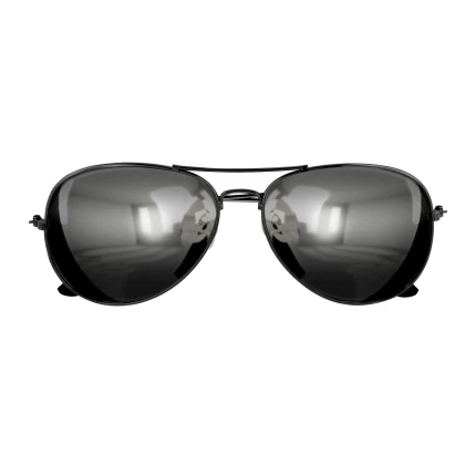 Black Mirrored Police Sunglasses