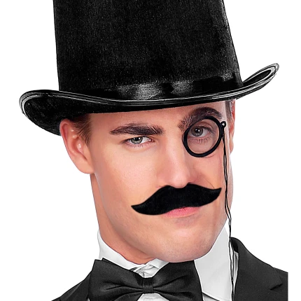Black Stick-On Moustache