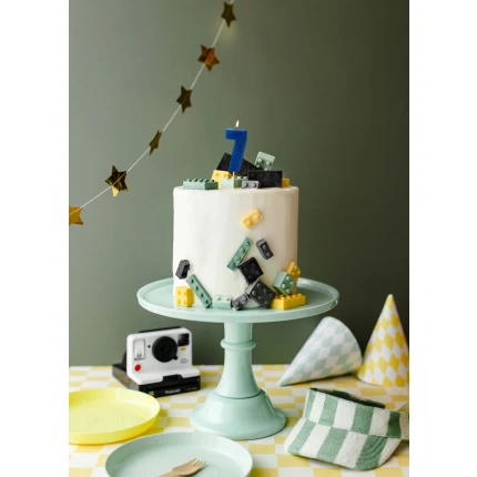 Blue Birthday Candle "7"