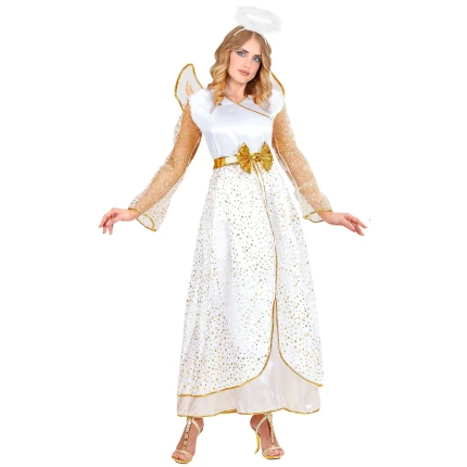 Women's Angel Costume with Gold Details