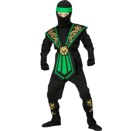 Ninja Costume with Green Details