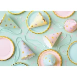 Pastel Star Birthday Party Hats (6 pcs.)