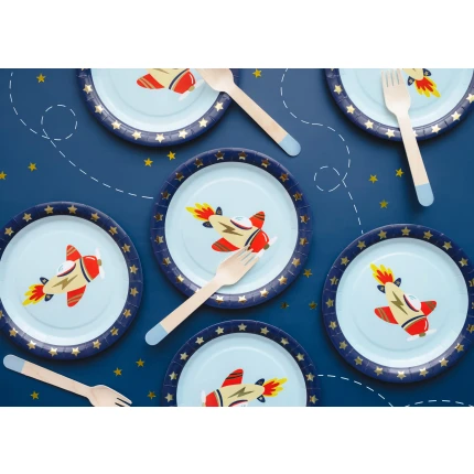 Airplane Paper Plates (6 pcs. / 18 cm)