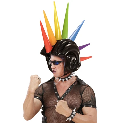 Inflatable Spiked Helmet