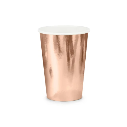 Rose Gold Disposable Cups (6 pcs / 220 ml)