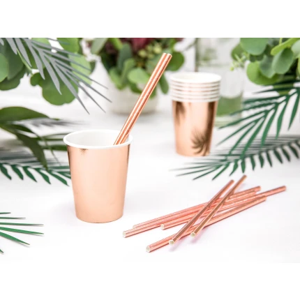 Rose Gold Disposable Cups (6 pcs / 220 ml)
