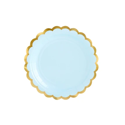 Light Blue Paper Plates (6 pcs. / 18 cm)