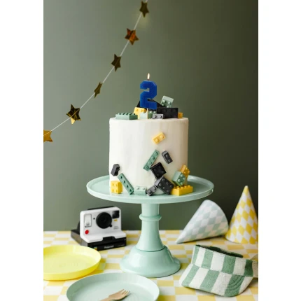 Dark Blue Birthday Candle "2"