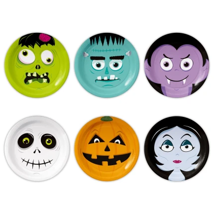 Halloween Monster Disposable Plates (6 pcs.)