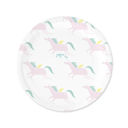 Unicorn Disposable Plates, Large (6 pcs.)