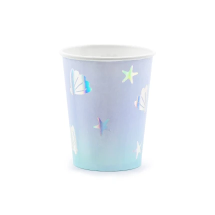 Ocean Shell Disposable Cups (6 pcs. / 220 ml)