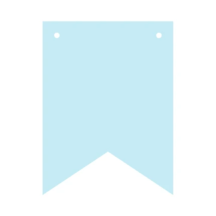 Light Blue Hanging Pennant Flags (12 pcs.)