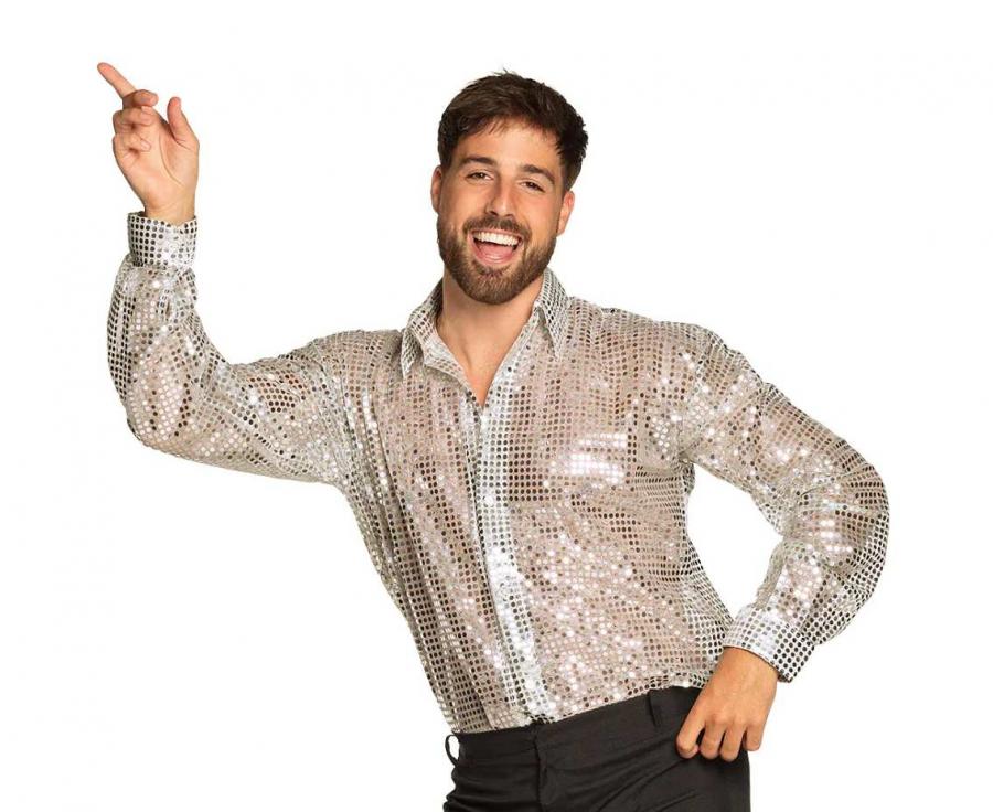 vyriški disco marškiniai Spīdīgs vīriešu disko krekls - Image 1