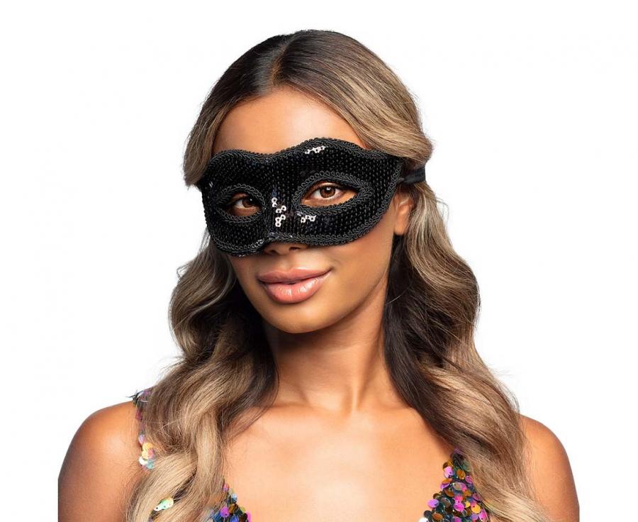 juoda domino kaukė Melna maskarāde maska - Image 1