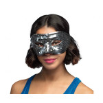 Silver Disco Masquerade Mask