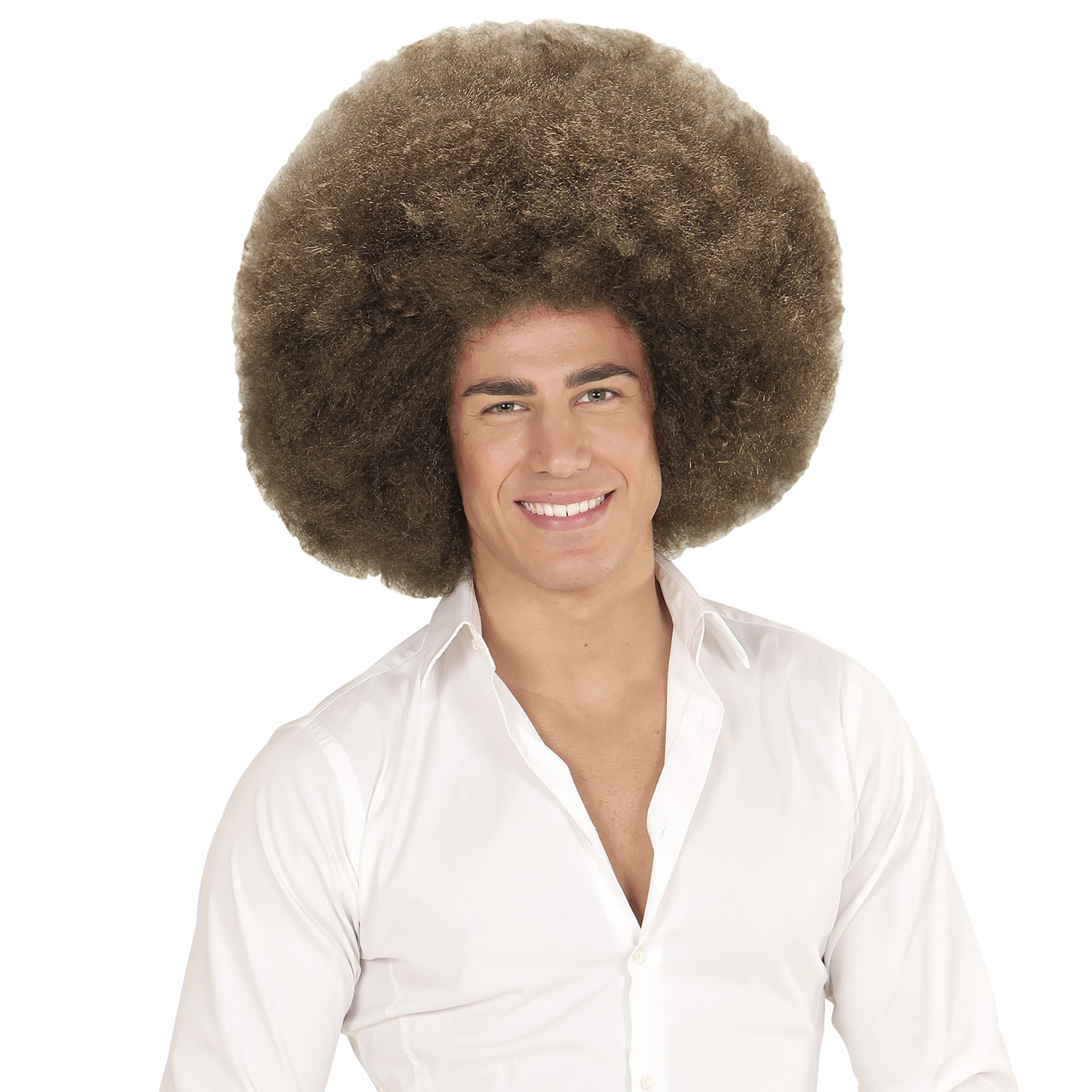 didelis afro perukas rudas Large Brown Afro Wig - Image 1