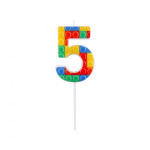 Svecīte lego klucīši "5"
