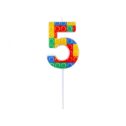Svecīte lego klucīši "5"