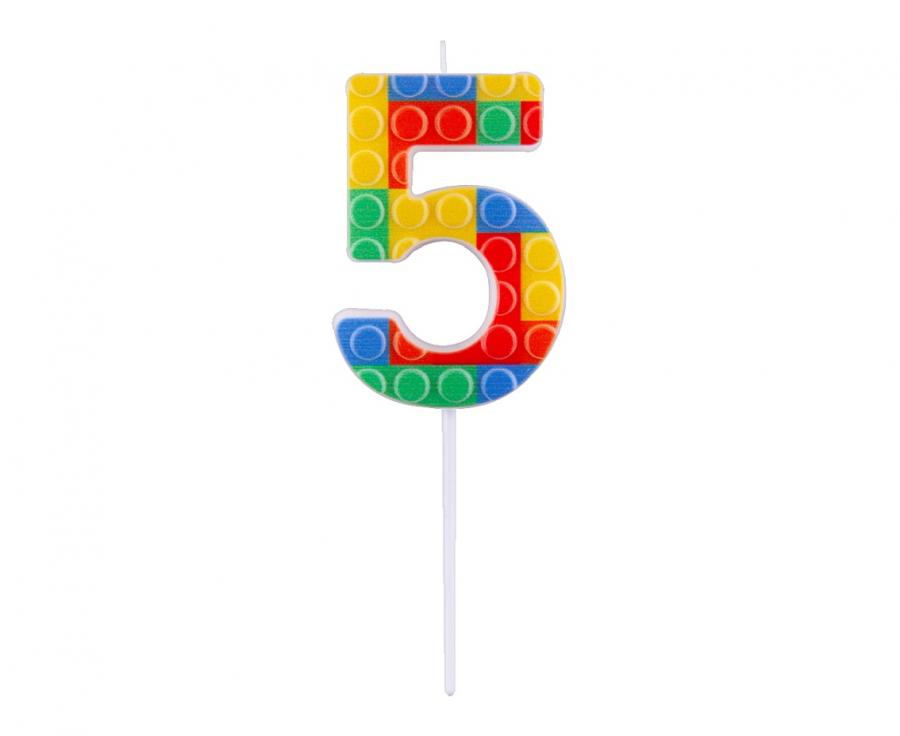 lego gimtadienio žvakutė Svecīte lego klucīši "5" - Image 1
