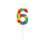 LEGO Brick Birthday Candle "6"
