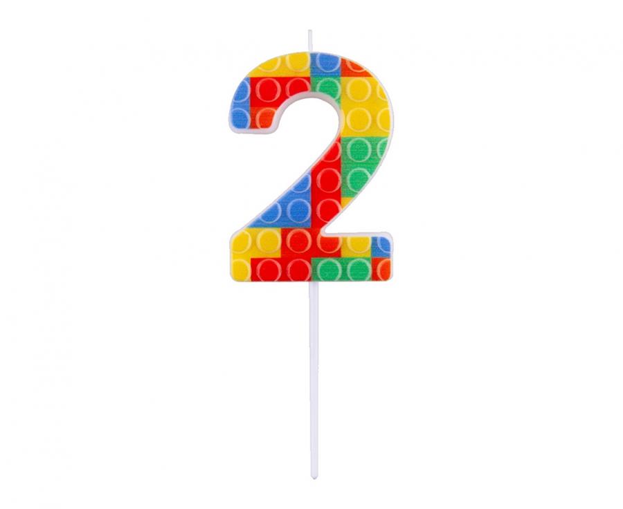 lego žvakutė 2 Svecīte Lego klucīši "2" - Image 1