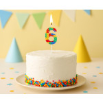 LEGO Brick Birthday Candle "6" - Image 2