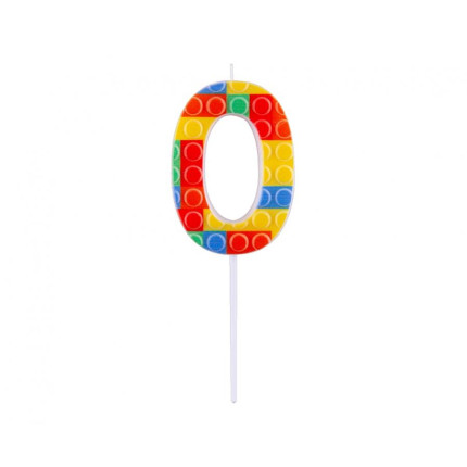 Svecīte Lego klucīši "0"