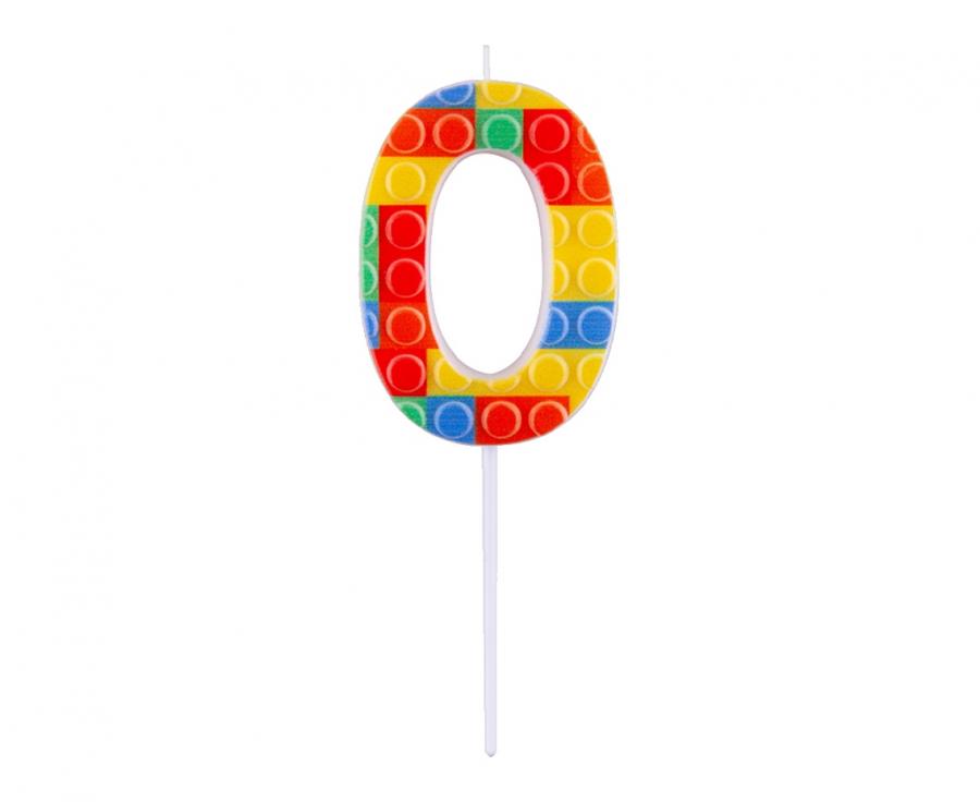 lego žvakutė tortui 0 Svecīte Lego klucīši "0" - Image 1