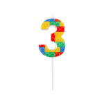 LEGO Brick Birthday Candle "3"