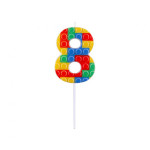 Svecīte lego klucīši "8"