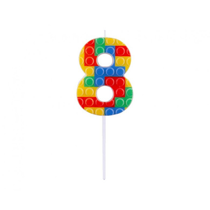 Svecīte lego klucīši "8"