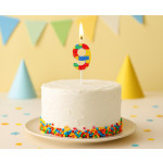 LEGO Brick Birthday Candle "9" - Image 2