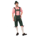 Zaļi garāki bavāriešu šorti Lederhose