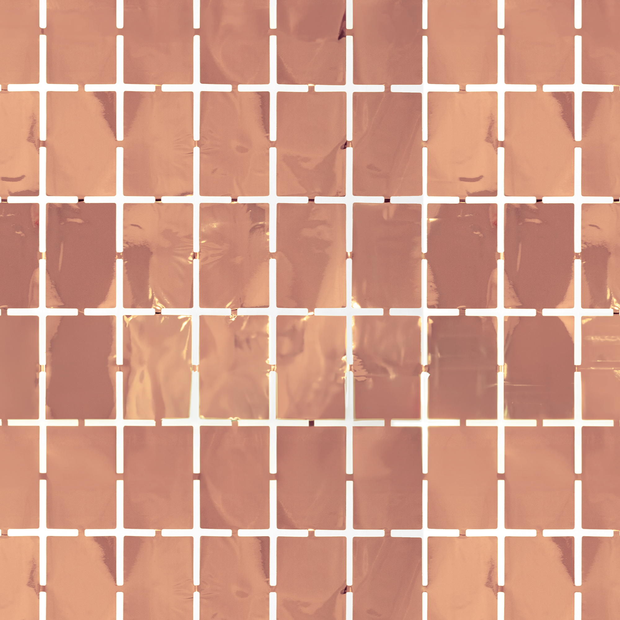 rožinio aukso užuolaida vakarėliams kvadratėliais Rozā zelta aizkars ar kvadrātiņiem (100x200cm) - Image 1