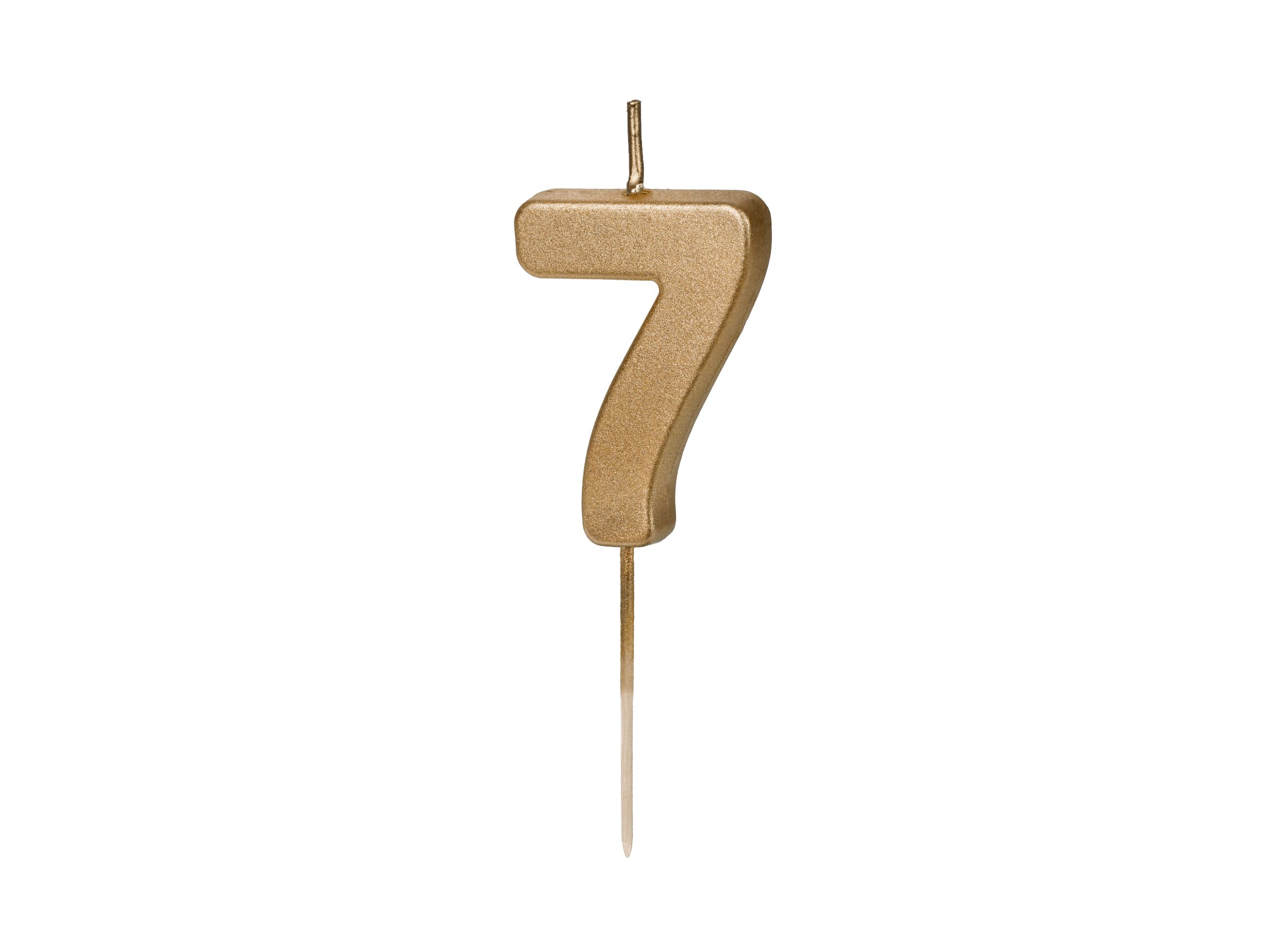 Auksinė gimtadienio žvakutė "7" Auksinė gimtadienio žvakutė "7"