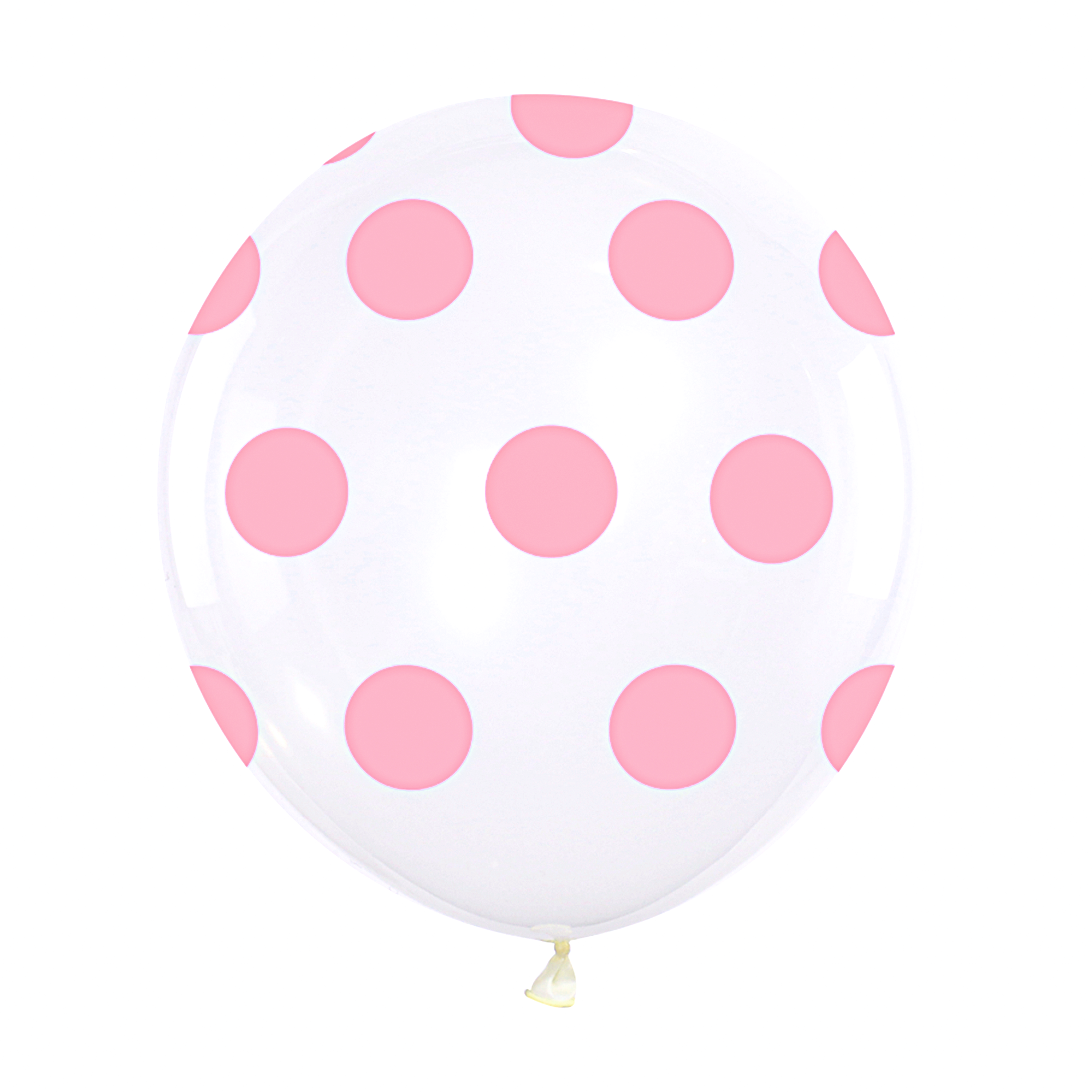 Balionas, permatomas su rožiniais taškeliais (30 cm) Balionas, permatomas su rožiniais taškeliais (30 cm)