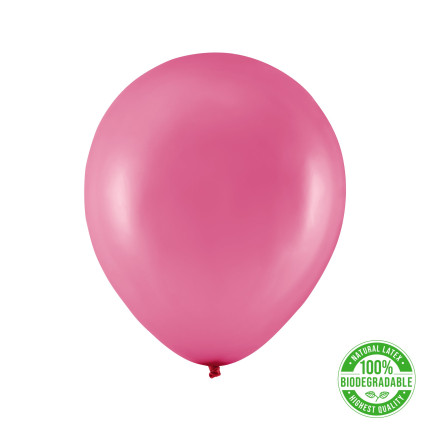 Eco balionas, metalizuotas rožinis (30 cm)