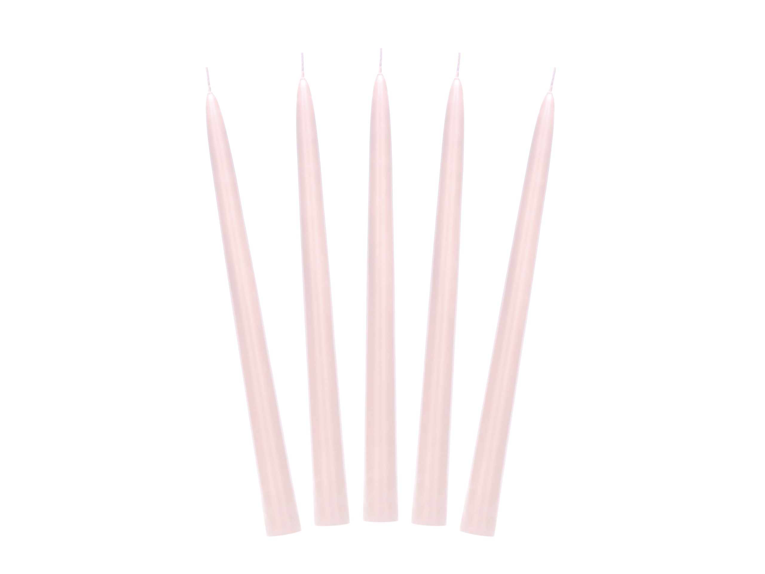 Ilgos stalo žvakės pelenų rožės spalvos (24cm/10vnt) Ilgos stalo žvakės pelenų rožės spalvos (24cm/10vnt)