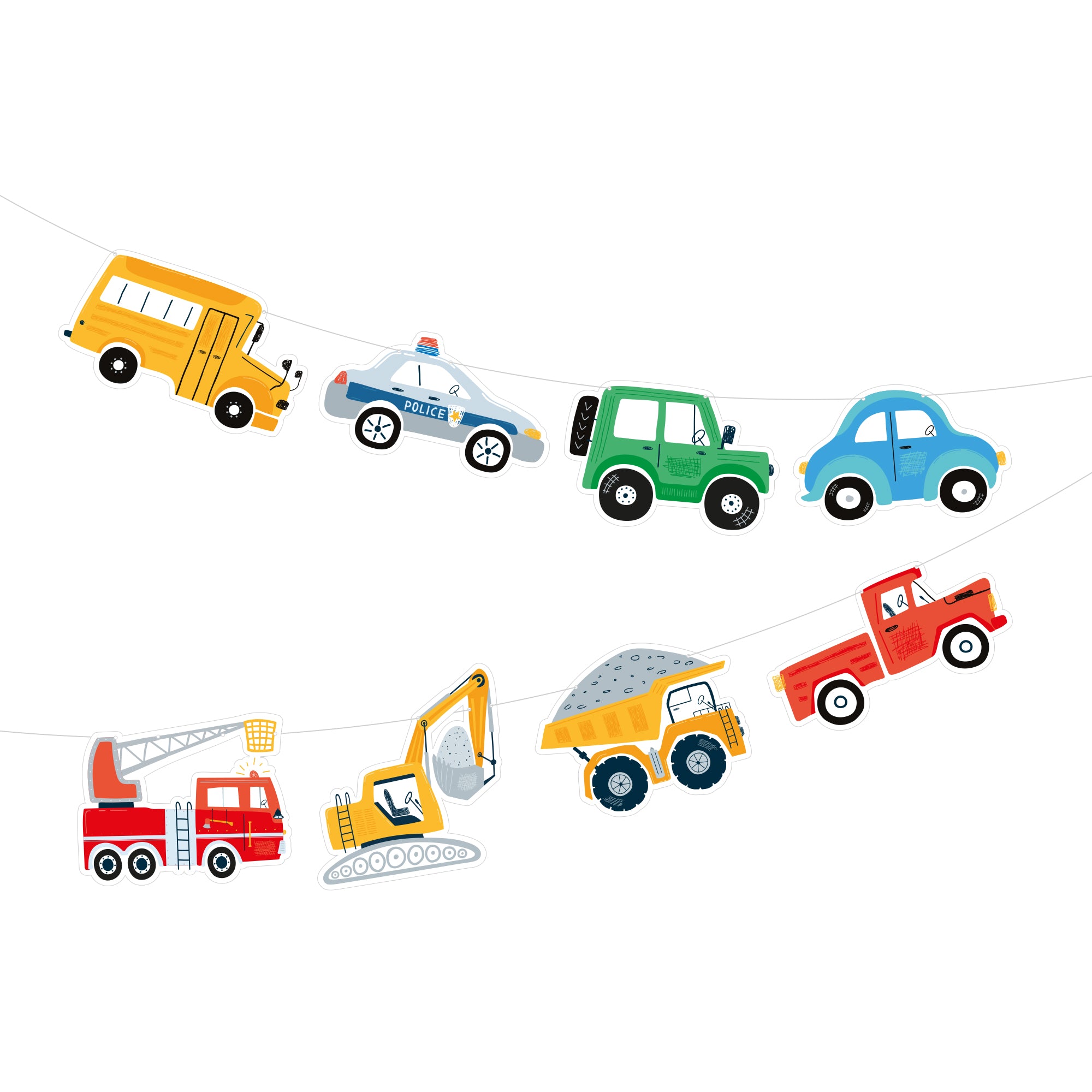Pakabinama girlianda Automobiliai (250 cm) Pakabinama girlianda Automobiliai (250 cm)