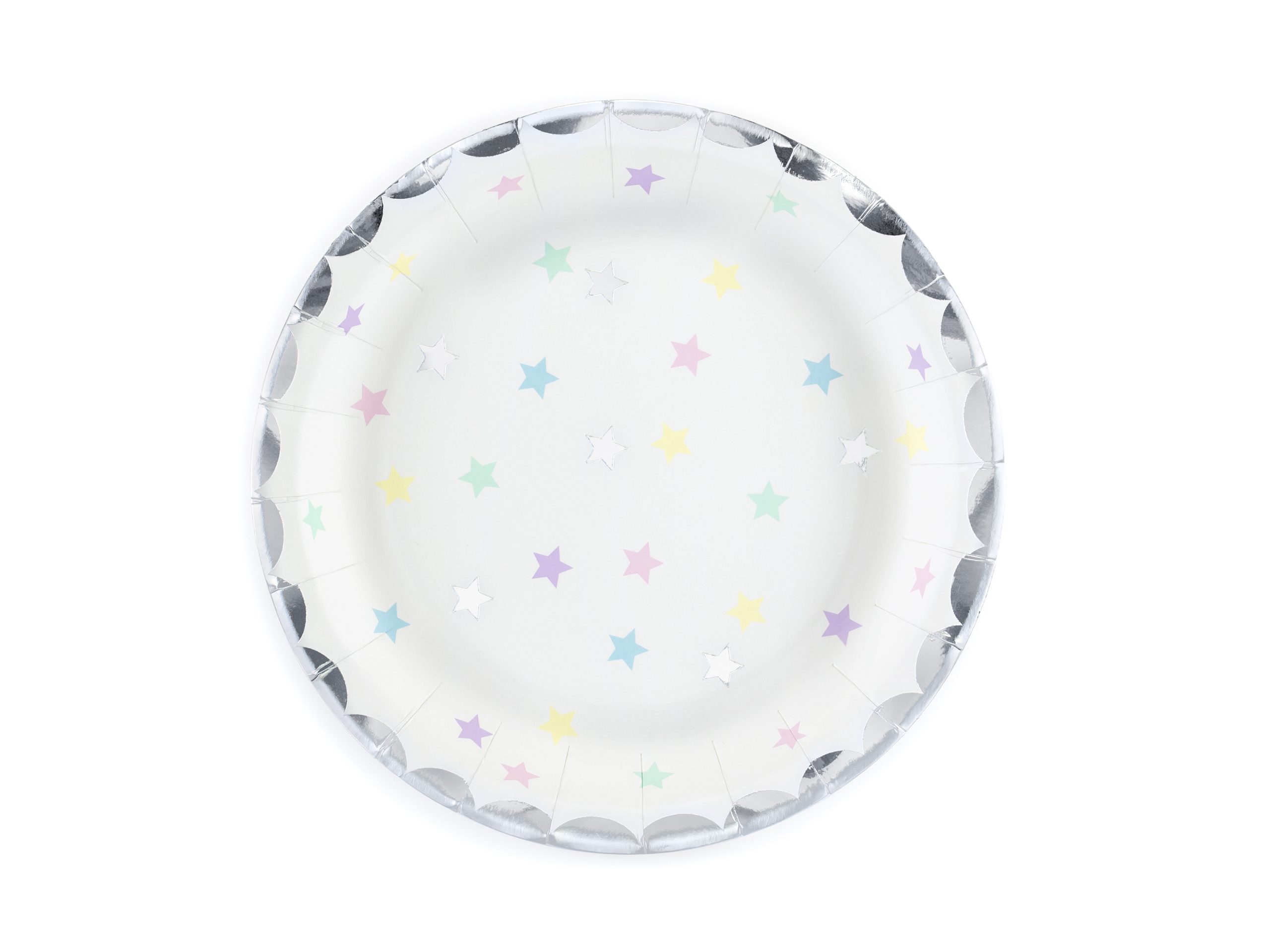 Popierinės lėkštutės Vienaragio žvaigždutės (6 vnt./18 cm) Popierinės lėkštutės Vienaragio žvaigždutės (6 vnt./18 cm)