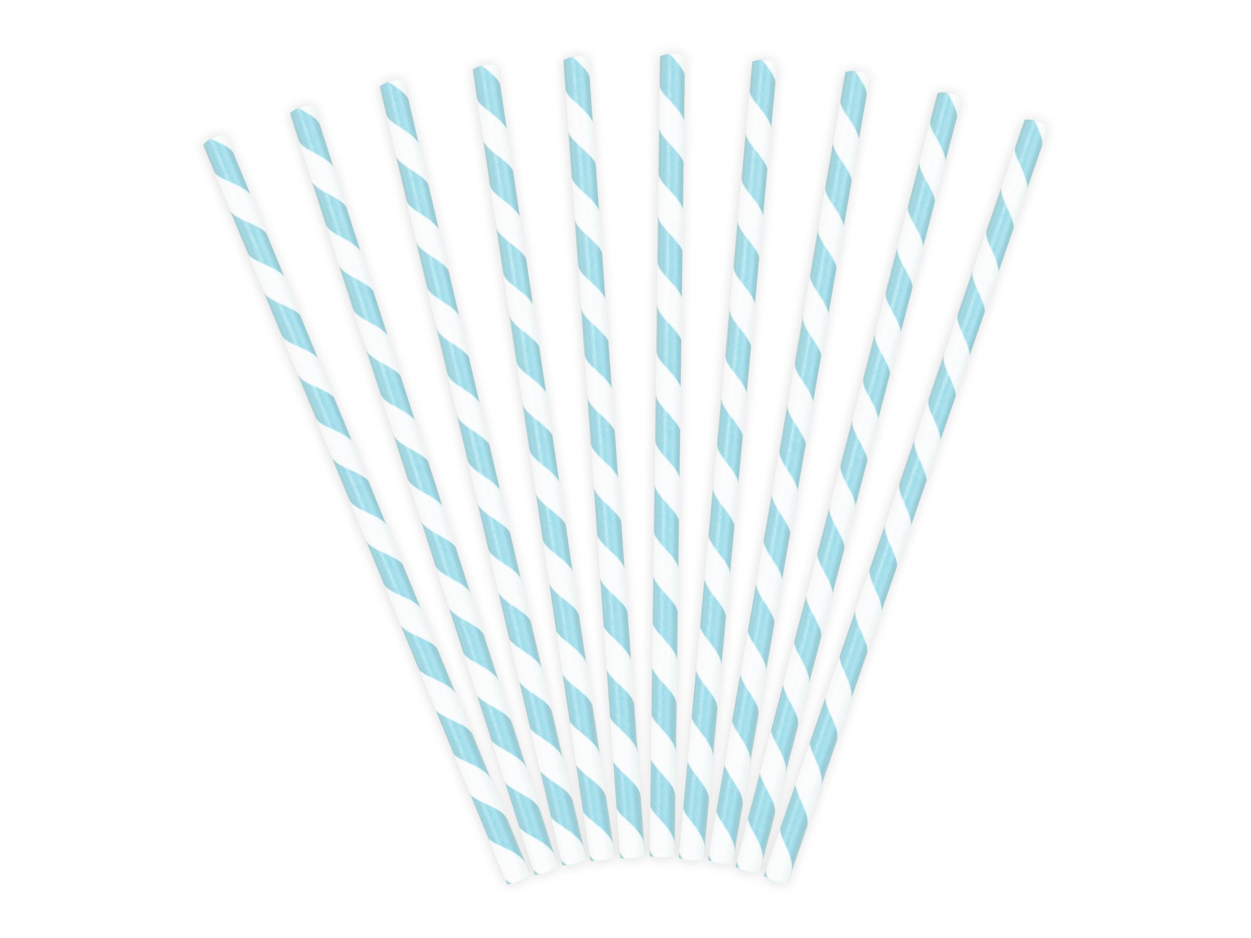 Šviesiai žalsvi - balti popieriniai šiaudeliai (10 vnt./19,5 cm) Šviesiai žalsvi - balti popieriniai šiaudeliai (10 vnt./19,5 cm)