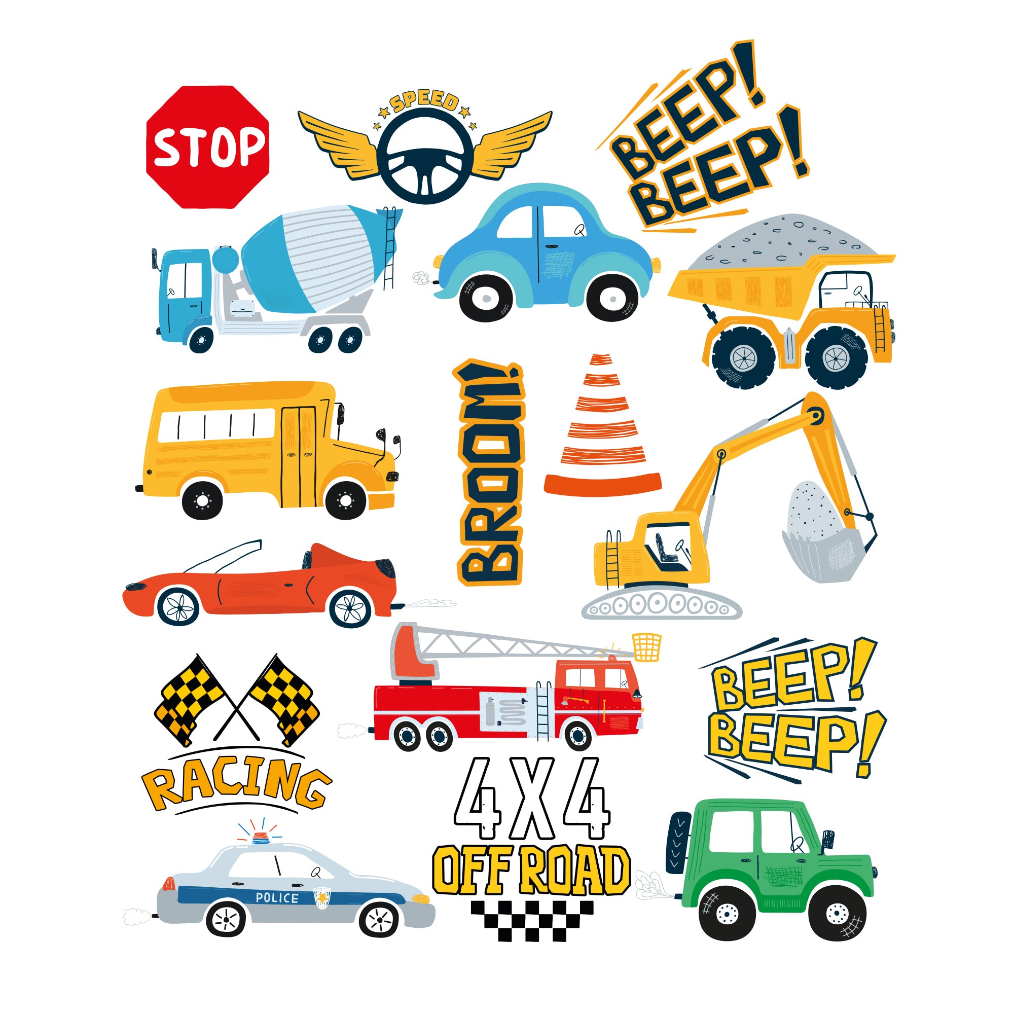 Tatuiruočių rinkinys Automobiliai (17 vnt.) Tatuiruočių rinkinys Automobiliai (17 vnt.)