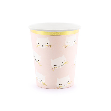 Vienkartiniai puodeliai Katytės (6 vnt./200 ml)