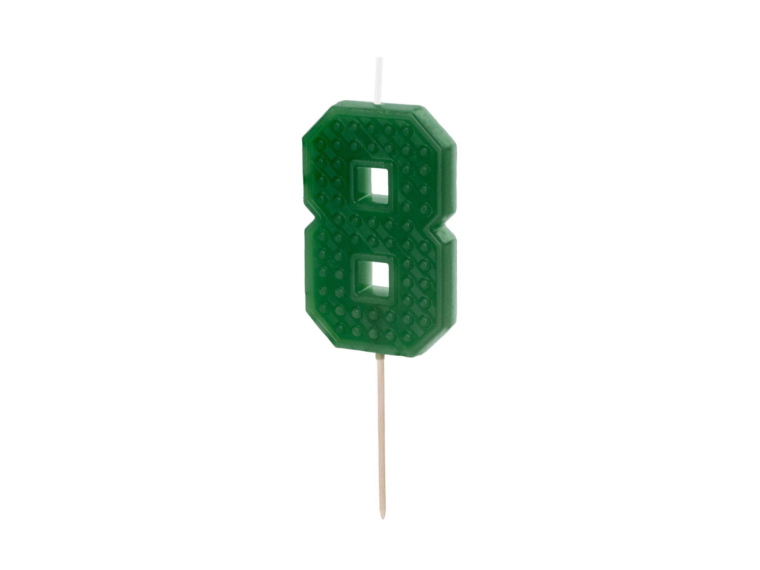 Žalia gimtadienio žvakutė "8" Žalia gimtadienio žvakutė "8"